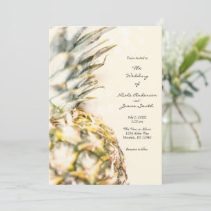 Invitation Mariage de rêve sur une plage tropicale avec des a