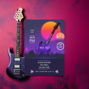 Invitation Mariage de roches et de rouleaux