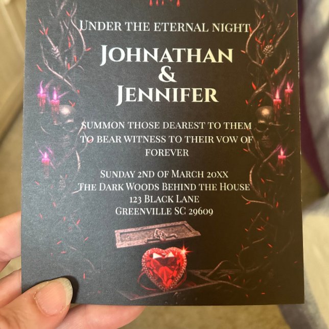 Invitation Mariage de romance sombre gothique de vampire de n (Créateur téléchargé)