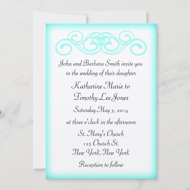 Invitation Mariage de rouleau de conte de fées (Devant)