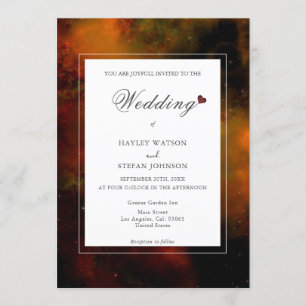 Invitation Mariage de science-fiction spatiale moderne