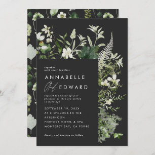 Invitation Mariage de script botanique moderne et élégant noi