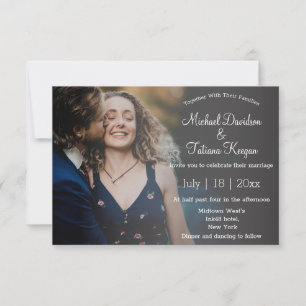 Invitation mariage de script minima moderne photo déchargée