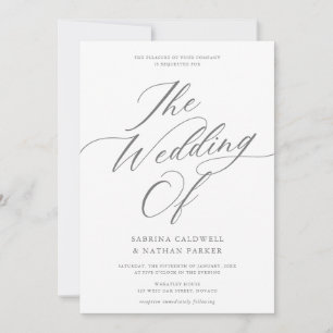 Invitation Mariage de script moderne gracieux