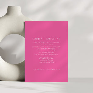 Invitation Mariage de script officiel minimaliste moderne Hot