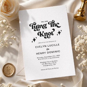 Invitation Mariage de script Super noir et blanc rétroactif