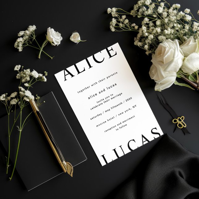 Invitation Mariage de script ultra moderne (Créateur téléchargé)