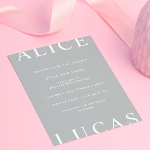 Invitation Mariage de script ultra moderne