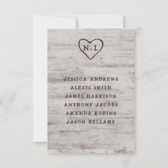 Invitation Mariage de siège sculpté pour amoureux Numéros de  (Dos)