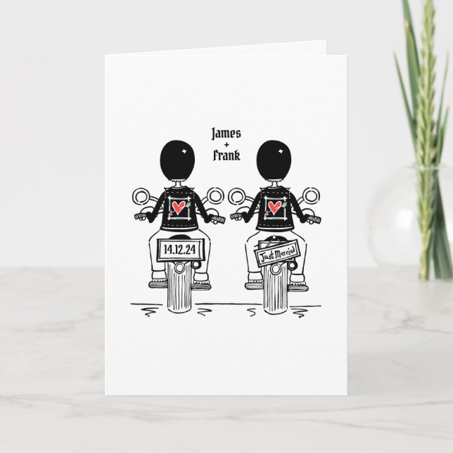 Invitation Mariage de soirée personnalisé pour deux mariés mo (Devant)