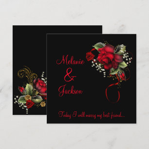 Invitation Mariage de souffle de Babys de ruban de roses