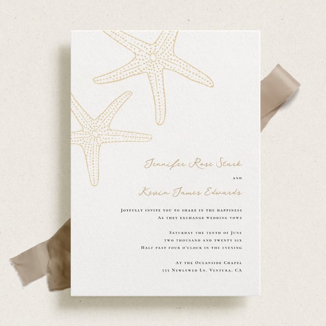 Invitation Mariage de Starfish Beach (Créateur téléchargé)
