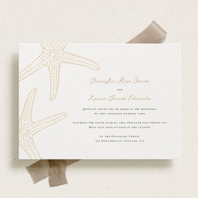 Invitation Mariage de Starfish Beach (Créateur téléchargé)