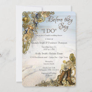 Invitation Mariage de Steampunk par le Wedding shower de mer