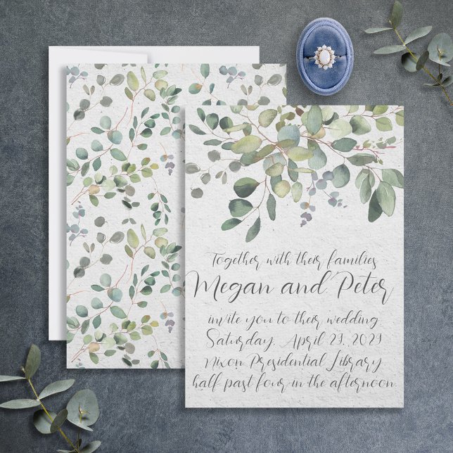 Invitation Mariage de style calligraphique en beaux-arts à l' (Créateur téléchargé)