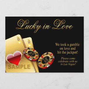 Invitation Mariage de style de casino  Papier: matte
