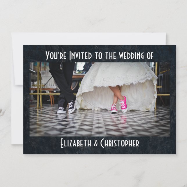 Invitation Mariage de style diner des années 50 (Devant)
