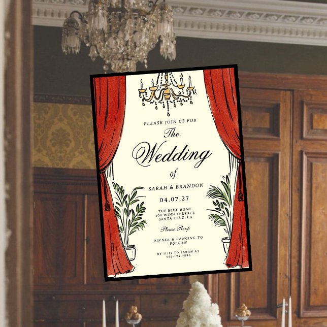 Invitation Mariage de Style Luxueux Classique Élégant Vintage (Créateur téléchargé)