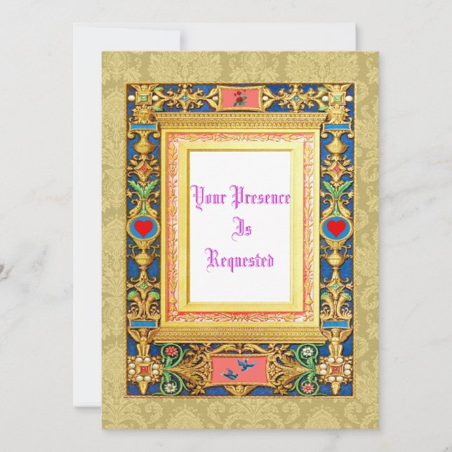 Invitation Mariage de style médiéval (Devant)