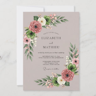 Invitation Mariage de Succulentes Captivant Mauve