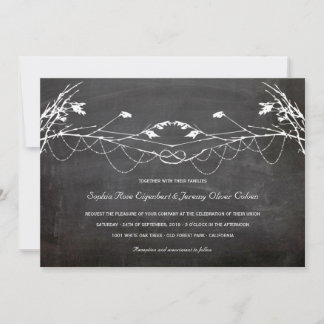 Invitation Mariage de tableau de bord de bois Vintage à annea