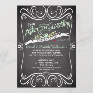 Invitation Mariage de tableau de bord des fleurs et des filam