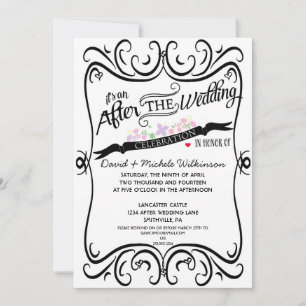 Invitation Mariage de tableau noir blanc noir