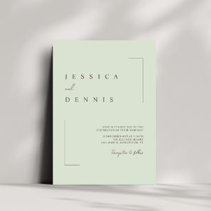 Invitation Mariage de taille de script minimaliste moderne