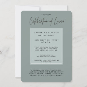 Invitation Mariage De Taille Minimale Célébration De L'Amour