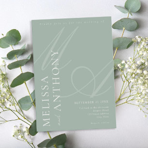 Invitation Mariage de taille minimaliste élégant moderne