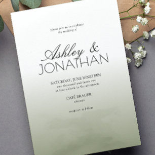 Invitation Mariage de taille moderne, gras et minimaliste
