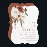 Invitation Mariage de tendance Bohème Floral Terracotta<br><div class="desc">Bohème Floral Terracotta Trending Faire-part de mariage Voir la collection correspondante à Niche et Nest Store Merci beaucoup</div>