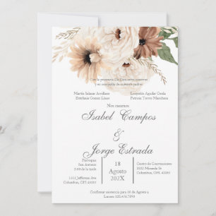 Invitation Mariage de terracota Boho