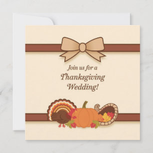 Invitation Mariage de Thanksgiving
