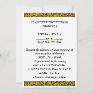 Invitation mariage de tournesol
