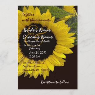Invitation Mariage de tournesol brillant