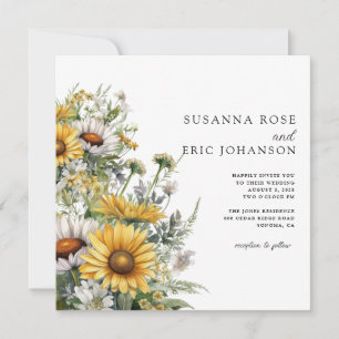 Invitation Mariage de tournesol de pays gras