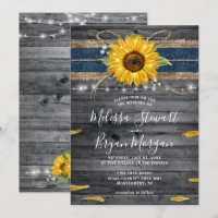 Mariage de tournesol en dentelle bleu marine gris 