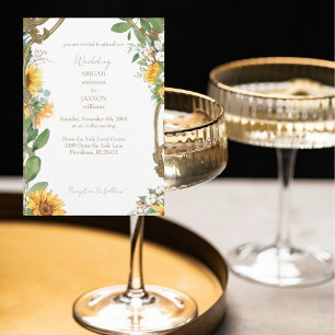 Invitation Mariage de tournesol vintage