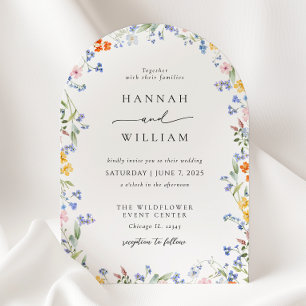 Invitation Mariage de trame Fleur sauvage de printemps