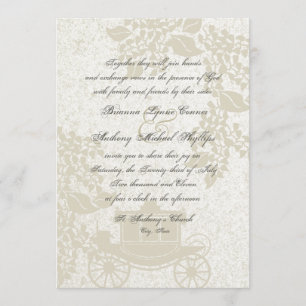 Invitation Mariage de transport romantique