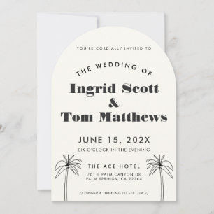 Invitation Mariage de Tropiques minimalistes