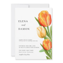 Mariage de tulipe orange et crème