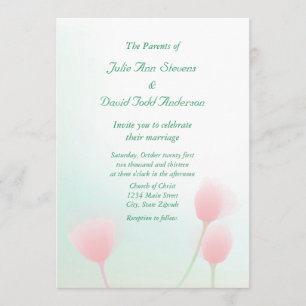 Invitation Mariage de Tulips Pastel Rose doux