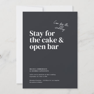 Invitation Mariage de typographie de Belmont