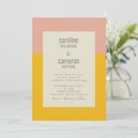 Mariage de typographie géométrique rose jaune mode