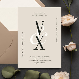 Invitation Mariage de typographie neutre élégant et luxueux