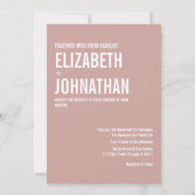 Mariage de typographie Rose Boho Dusty simple