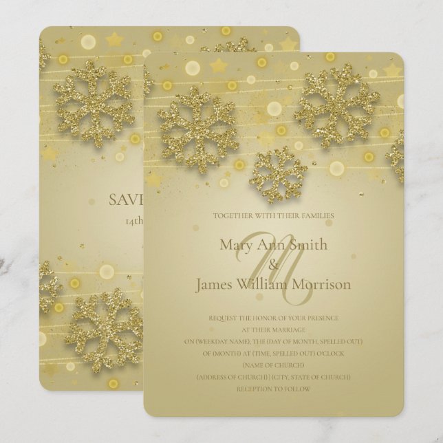 Invitation Mariage de vacances en or à ne pas oublier (Devant / Derrière)