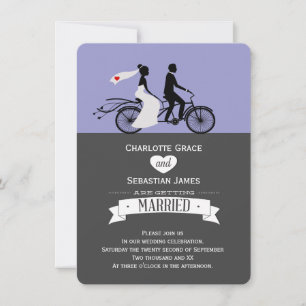 Invitation Mariage De Vélos Cute Tandem
